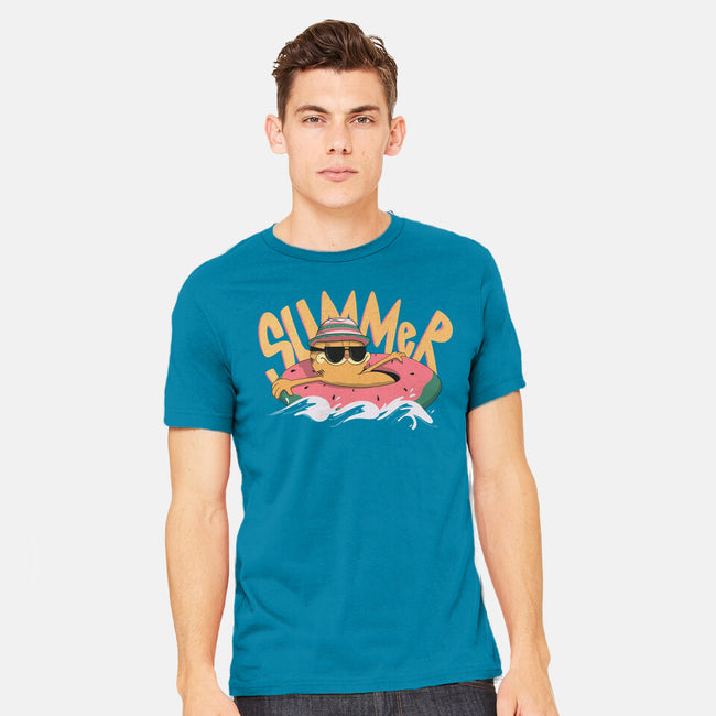 Summer Cat-Mens-Heavyweight-Tee-OnlyColorsDesigns