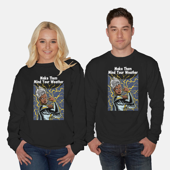 Storm Can Do It-Unisex-Crew Neck-Sweatshirt-zascanauta