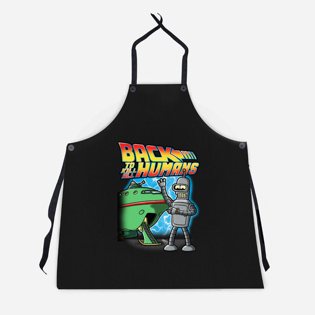 Back To Kill All Humans-Unisex-Kitchen-Apron-Barbadifuoco