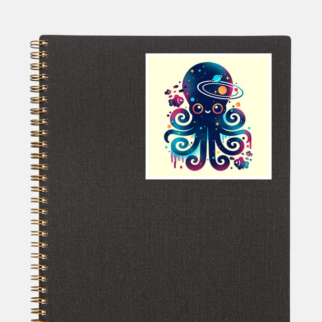 Space Octopus Galaxy-None-Glossy-Sticker-NemiMakeit