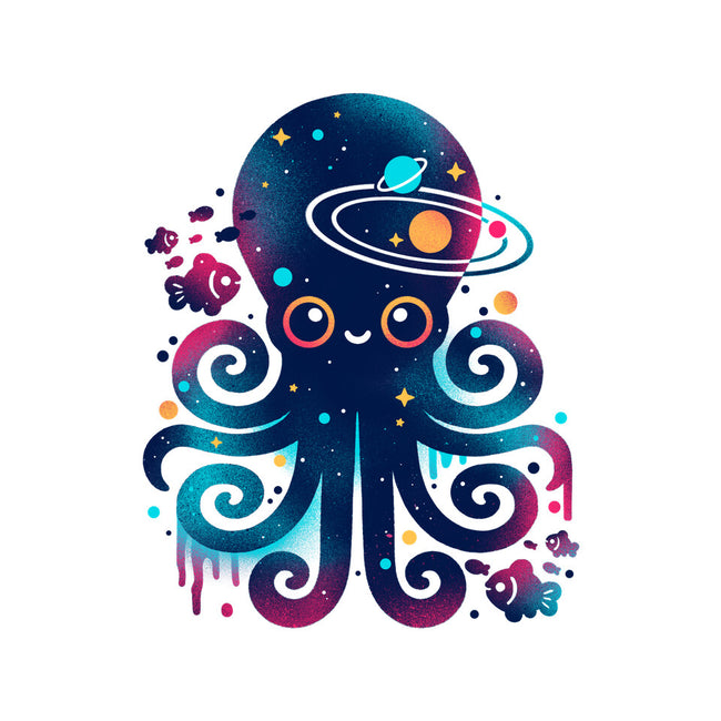 Space Octopus Galaxy-None-Fleece-Blanket-NemiMakeit