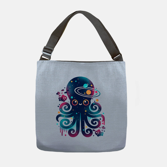 Space Octopus Galaxy-None-Adjustable Tote-Bag-NemiMakeit