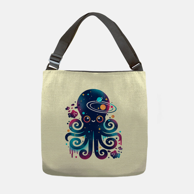 Space Octopus Galaxy-None-Adjustable Tote-Bag-NemiMakeit
