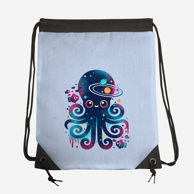 Space Octopus Galaxy-None-Drawstring-Bag-NemiMakeit