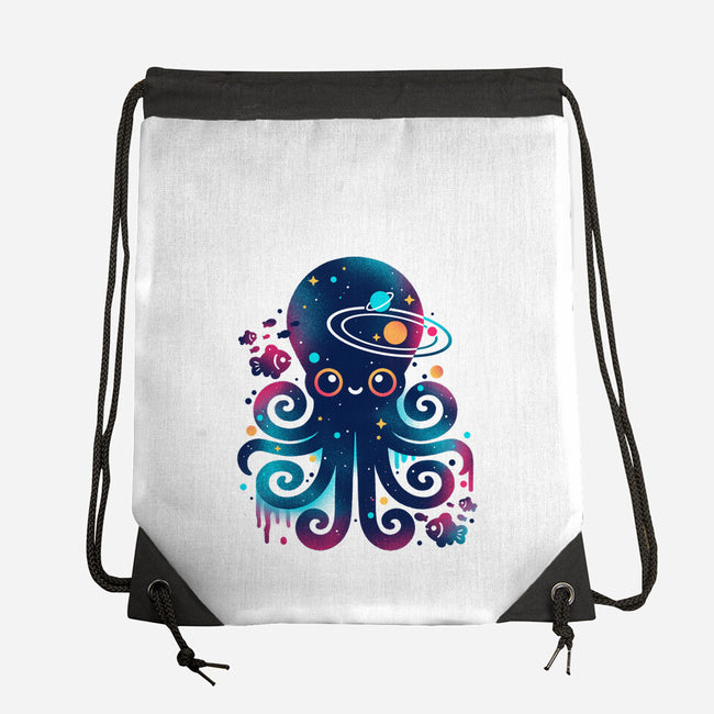 Space Octopus Galaxy-None-Drawstring-Bag-NemiMakeit