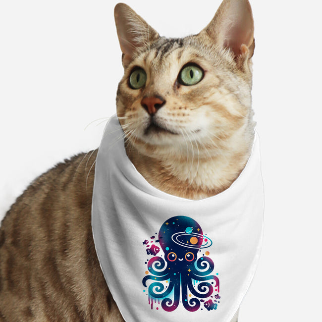 Space Octopus Galaxy-Cat-Bandana-Pet Collar-NemiMakeit