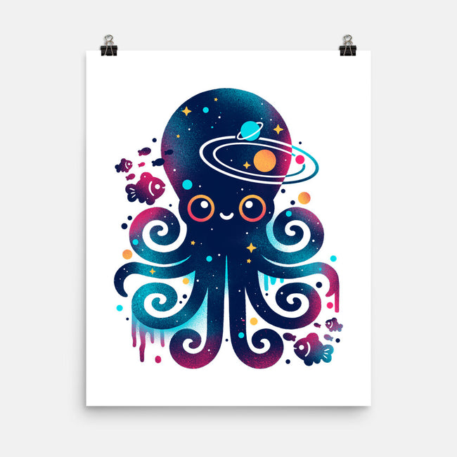 Space Octopus Galaxy-None-Matte-Poster-NemiMakeit