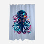Space Octopus Galaxy-None-Polyester-Shower Curtain-NemiMakeit