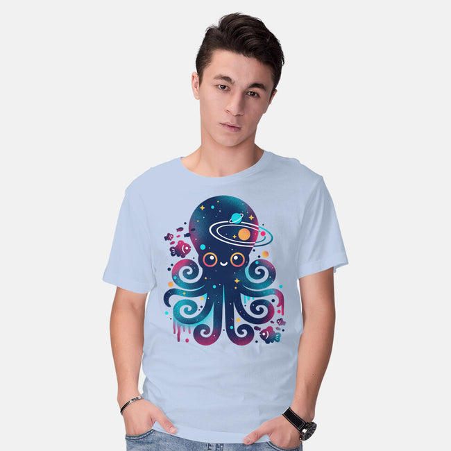 Space Octopus Galaxy-Mens-Basic-Tee-NemiMakeit