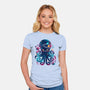 Space Octopus Galaxy-Womens-Fitted-Tee-NemiMakeit