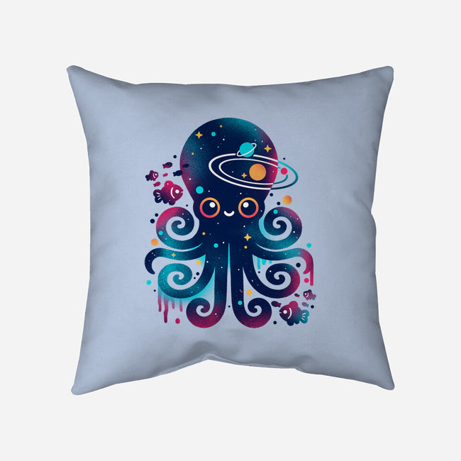 Space Octopus Galaxy-None-Non-Removable Cover w Insert-Throw Pillow-NemiMakeit