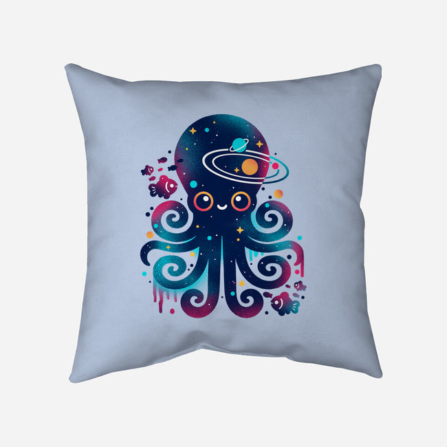 Space Octopus Galaxy-None-Removable Cover-Throw Pillow-NemiMakeit