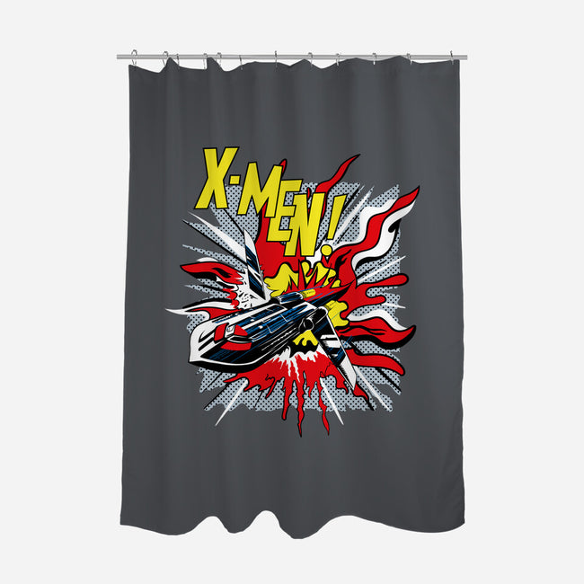 X-Pop-None-Polyester-Shower Curtain-rocketman_art