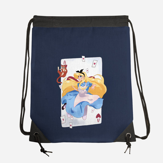 Wonderland Card-None-Drawstring-Bag-Rayuzu