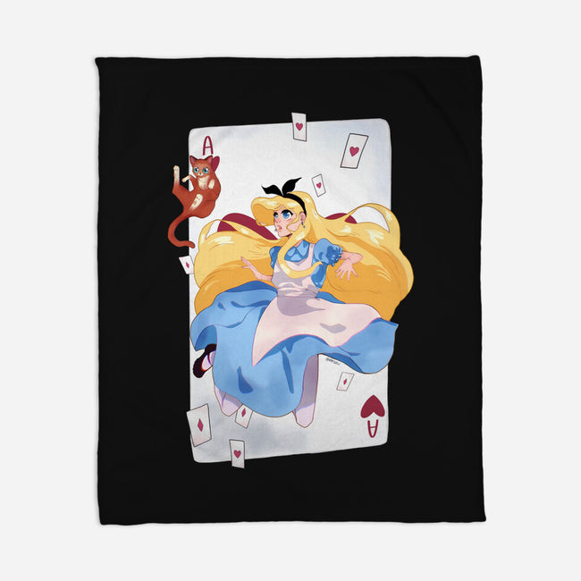 Wonderland Card-None-Fleece-Blanket-Rayuzu