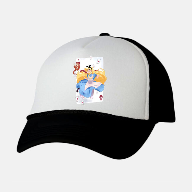 Wonderland Card-Unisex-Trucker-Hat-Rayuzu