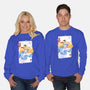 Wonderland Card-Unisex-Crew Neck-Sweatshirt-Rayuzu