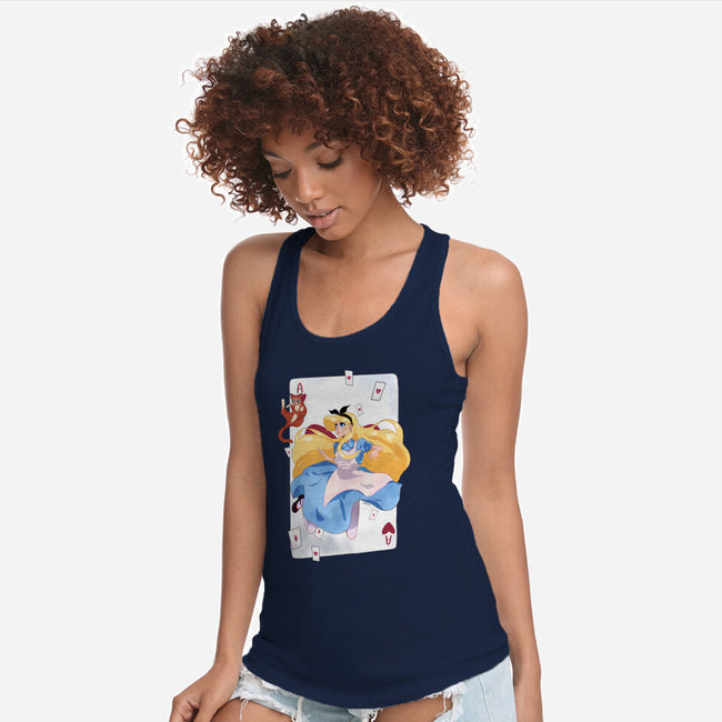 Wonderland Card-Womens-Racerback-Tank-Rayuzu