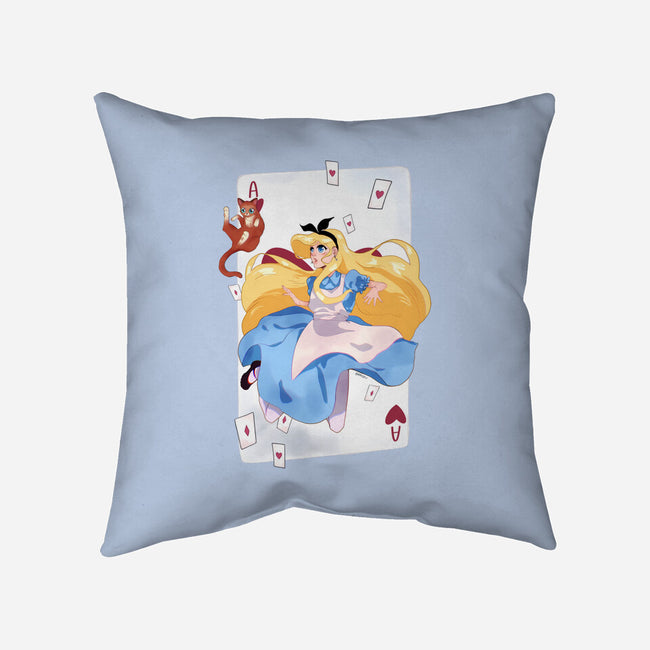 Wonderland Card-None-Non-Removable Cover w Insert-Throw Pillow-Rayuzu