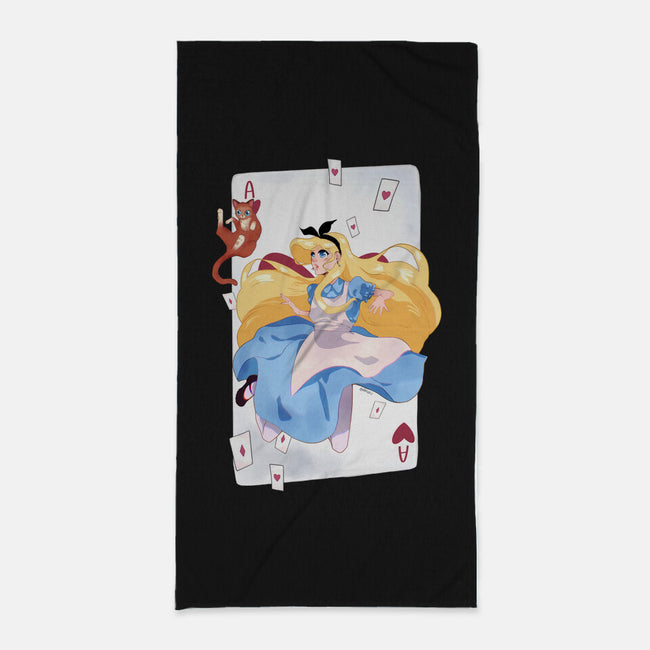 Wonderland Card-None-Beach-Towel-Rayuzu