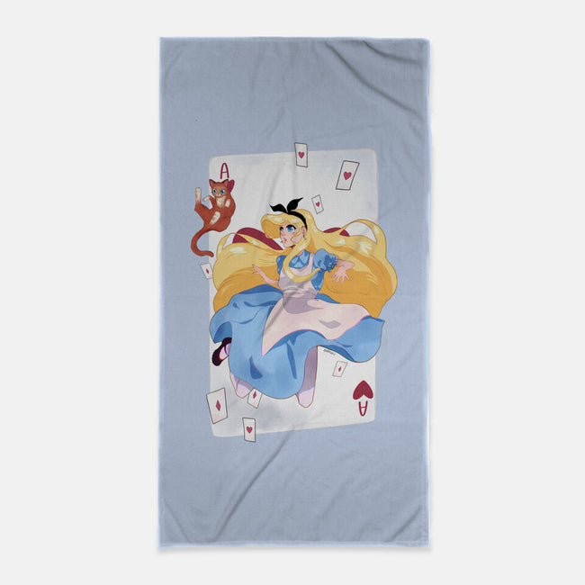 Wonderland Card-None-Beach-Towel-Rayuzu