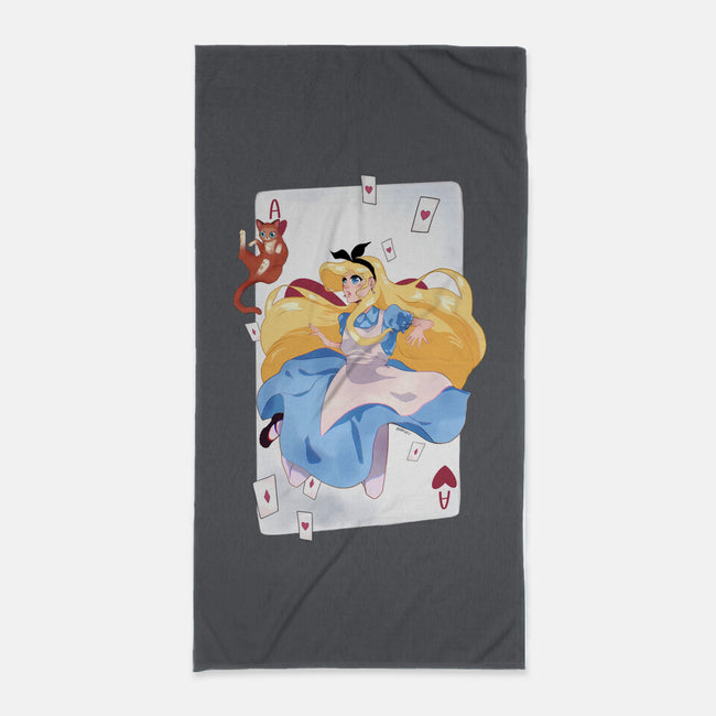 Wonderland Card-None-Beach-Towel-Rayuzu