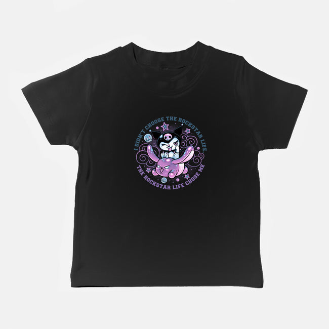 Cute Little Rockstar-Baby-Basic-Tee-glitchygorilla