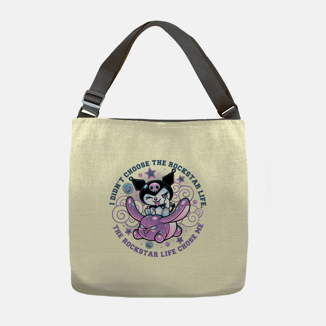 Cute Little Rockstar-None-Adjustable Tote-Bag-glitchygorilla