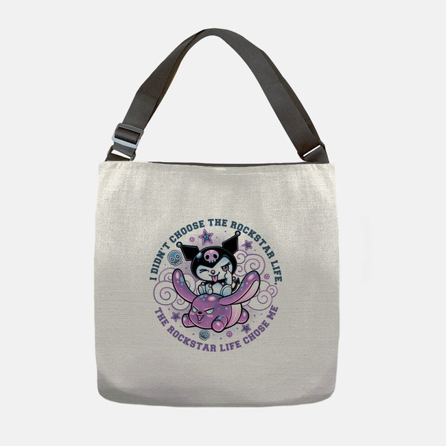 Cute Little Rockstar-None-Adjustable Tote-Bag-glitchygorilla