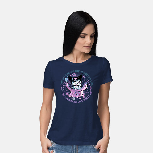 Cute Little Rockstar-Womens-Basic-Tee-glitchygorilla