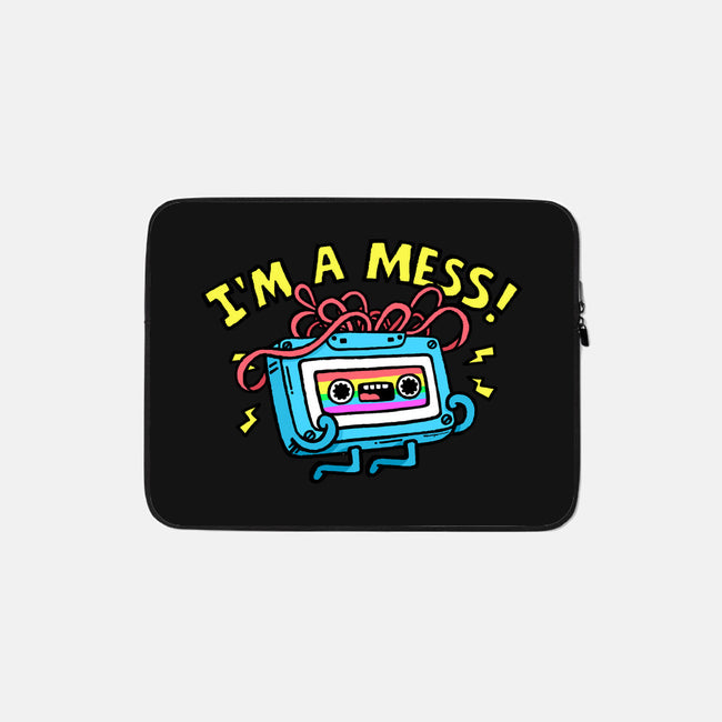 A Mess In The 90s-None-Zippered-Laptop Sleeve-Wenceslao A Romero