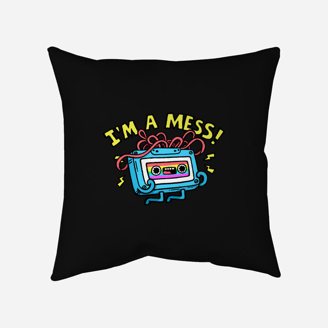 A Mess In The 90s-None-Non-Removable Cover w Insert-Throw Pillow-Wenceslao A Romero