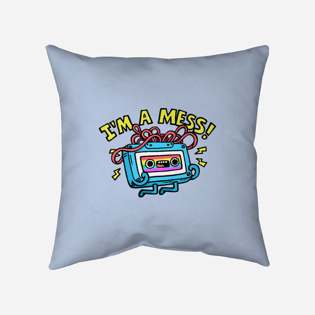 A Mess In The 90s-None-Removable Cover-Throw Pillow-Wenceslao A Romero