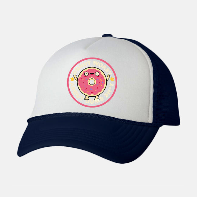Donut Worry About Dumb Shit-Unisex-Trucker-Hat-tobefonseca