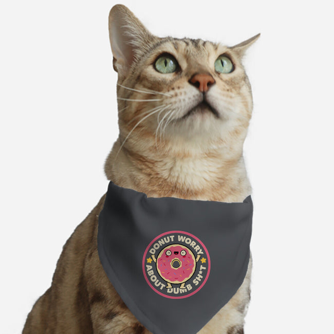 Donut Worry About Dumb Shit-Cat-Adjustable-Pet Collar-tobefonseca