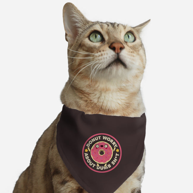 Donut Worry About Dumb Shit-Cat-Adjustable-Pet Collar-tobefonseca