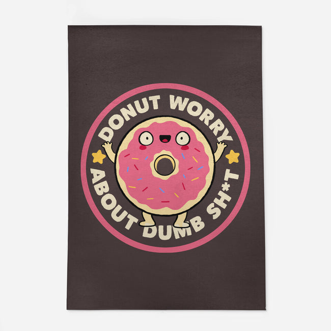 Donut Worry About Dumb Shit-None-Outdoor-Rug-tobefonseca