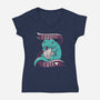 Chaotic Cute RPG Dragon-Womens-V-Neck-Tee-tobefonseca