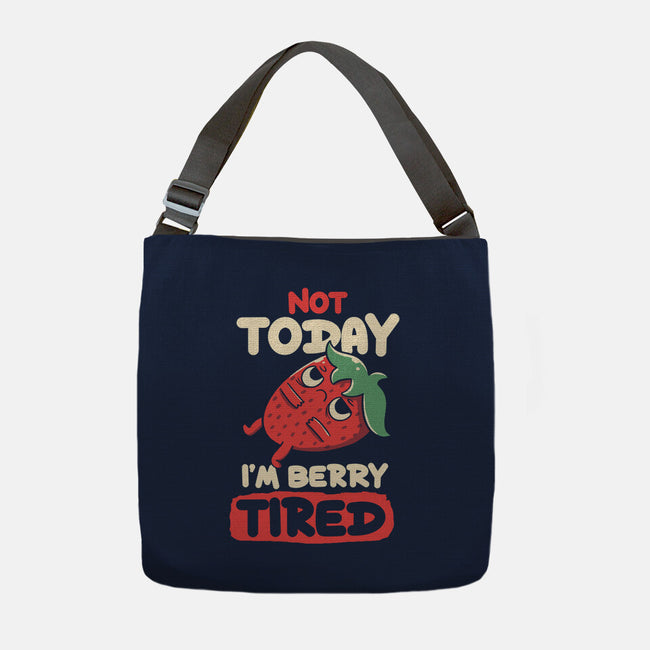 Berry Tired Funny Strawberry-None-Adjustable Tote-Bag-tobefonseca