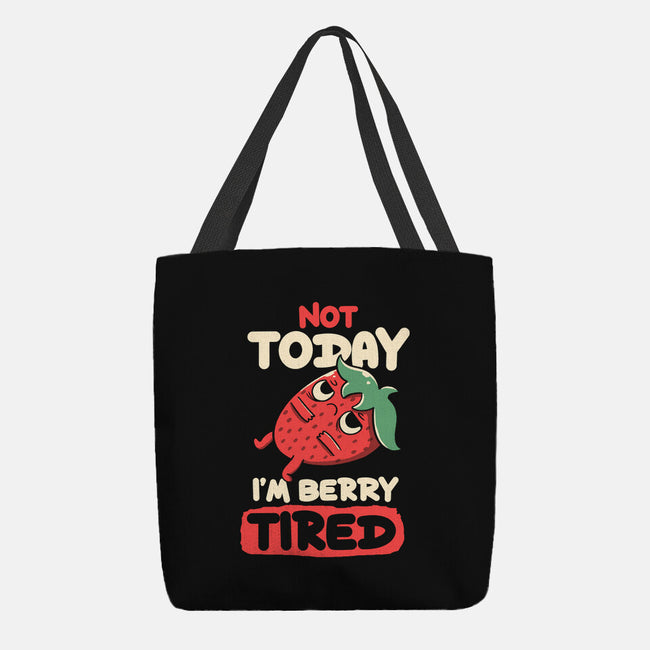 Berry Tired Funny Strawberry-None-Basic Tote-Bag-tobefonseca