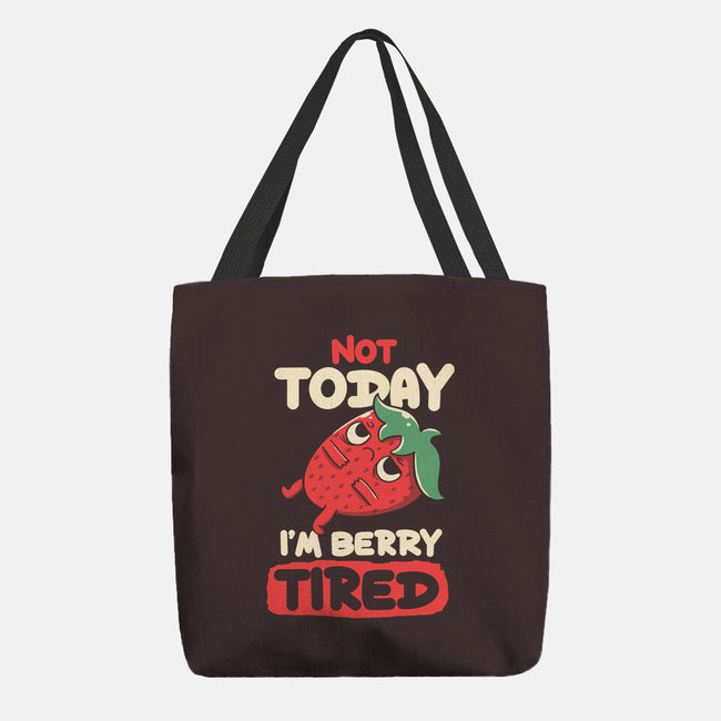 Berry Tired Funny Strawberry-None-Basic Tote-Bag-tobefonseca