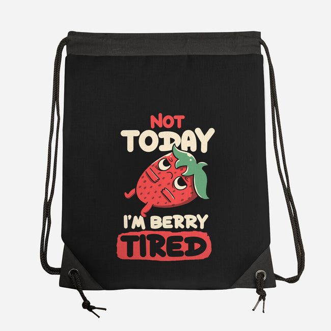 Berry Tired Funny Strawberry-None-Drawstring-Bag-tobefonseca