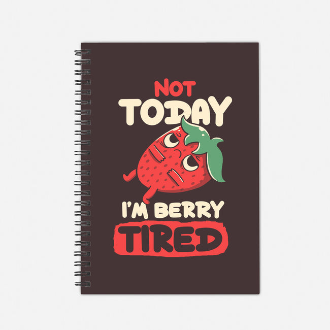 Berry Tired Funny Strawberry-None-Dot Grid-Notebook-tobefonseca