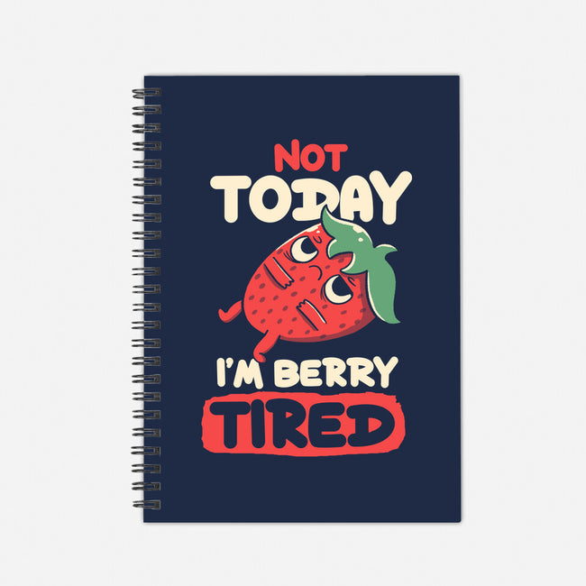 Berry Tired Funny Strawberry-None-Dot Grid-Notebook-tobefonseca