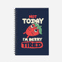 Berry Tired Funny Strawberry-None-Dot Grid-Notebook-tobefonseca