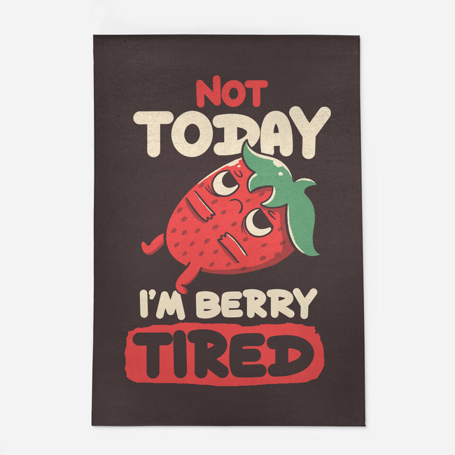 Berry Tired Funny Strawberry-None-Indoor-Rug-tobefonseca
