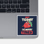 Berry Tired Funny Strawberry-None-Glossy-Sticker-tobefonseca