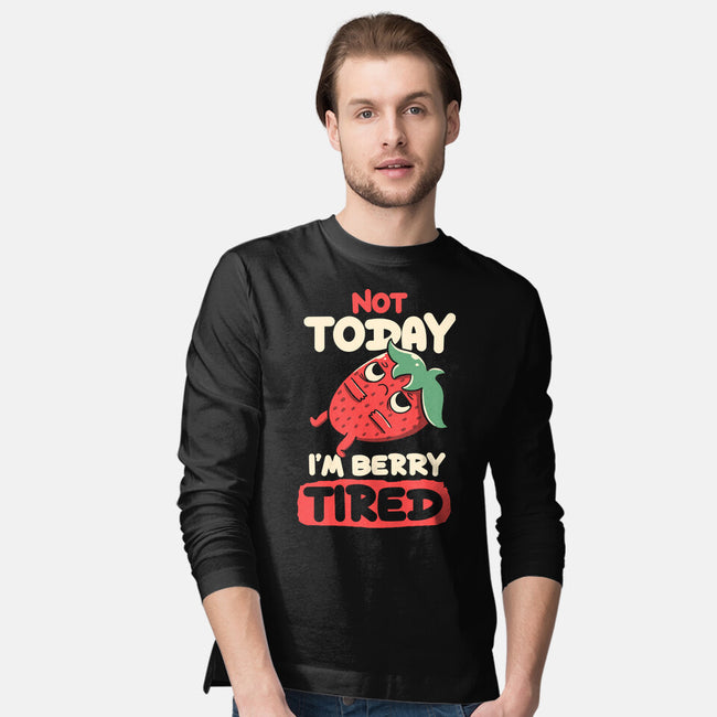 Berry Tired Funny Strawberry-Mens-Long Sleeved-Tee-tobefonseca