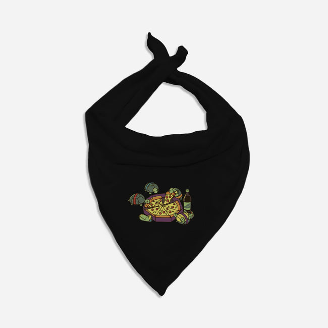 Teenage Turtle Pizza Lover-Cat-Bandana-Pet Collar-tobefonseca