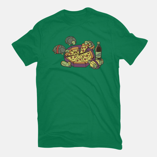 Teenage Turtle Pizza Lover-Womens-Basic-Tee-tobefonseca